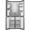 Haier HCR58S18CWMM Rise Cube Series American Fridge Freezer, Silver, C Rated,  Non-Plumbed