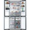 Haier HCR58S18CWMM Rise Cube Series American Fridge Freezer, Silver, C Rated,  Non-Plumbed