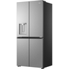 Haier HCR58S18CWMM Rise Cube Series American Fridge Freezer, Silver, C Rated,  Non-Plumbed