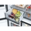 Haier HCR58S18CWMM Rise Cube Series American Fridge Freezer, Silver, C Rated,  Non-Plumbed