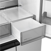 Haier HCR58S18CWMM Rise Cube Series American Fridge Freezer, Silver, C Rated,  Non-Plumbed