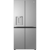 Haier HCR58S18CWMM Rise Cube Series American Fridge Freezer, Silver, C Rated, Non-Plumbed