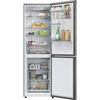 Haier HDPR3618DNPK No Frost Fridge Freezer, Sliding Hinge, 60/40, Stainless Steel, D Rated
