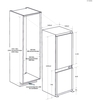 Hoover HONBQT3519EWK-UK Total No Frost Integrated Fridge Freezer, Sliding Hinge, 70/30, E Rated
