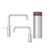 Quooker 3NMSCHR Nordic Square Mixer Tap and Boiling Water Tap with 3 Litre Tank, Chrome