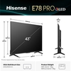 Hisense 43E78QTUK PRO 43" QLED Smart Television, 4K Ultra HD, Black, F Rated