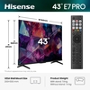 Hisense 43E7STUK PRO 43" QLED Smart Television, 4K Ultra HD, Black, F Rated