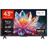 TCL 43T6C-UK 43" QLED Smart Television, 4K Ultra HD, Black, G Rated