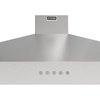Stoves Sterling 100PYR Stainless Steel 100cm Chimney Cooker Hood, A+ Rated