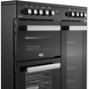 Belling RCA COOKCENTRE 90E B 90cm Ceramic Range Cooker, Black, A Rated