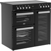 Belling RCA COOKCENTRE 90E B 90cm Ceramic Range Cooker, Black, A Rated