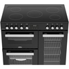 Belling RCA COOKCENTRE 90E B 90cm Ceramic Range Cooker, Black, A Rated