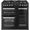 Belling RCA COOKCENTRE 90DF 90cm Dual Fuel Range Cooker, Black, A Rated