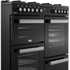 Belling RCA COOKCENTRE 100DF 100cm Dual Fuel Range Cooker, Black, A Rated
