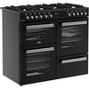 Belling RCA COOKCENTRE 100DF 100cm Dual Fuel Range Cooker, Black, A Rated