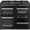 Belling RCA COOKCENTRE 100DF 100cm Dual Fuel Range Cooker, Black, A Rated