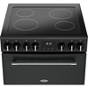 Belling Farmhouse 60E Ceramic Electric Cooker with Double Oven, Grey, A Rated
