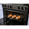 Belling Farmhouse 60E Ceramic Electric Cooker with Double Oven, Black, A Rated