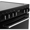 Belling Farmhouse 60E Ceramic Electric Cooker with Double Oven, Black, A Rated