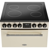 Belling Farmhouse 60E Ceramic Electric Cooker with Double Oven, Cream, A Rated