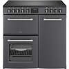 Belling RCA FARMHOUSE 90E AN 90cm Ceramic Range Cooker, Grey, A Rated