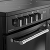 Belling RCA FARMHOUSE 90E BL 90cm Ceramic Range Cooker, Black, A Rated