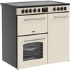 Belling Farmhouse 90E 90cm Ceramic Range Cooker, Cream, A Rated