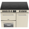 Belling Farmhouse 90E 90cm Ceramic Range Cooker, Cream, A Rated