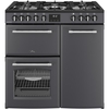 Belling RCA FARMHOUSE 90DF A 90cm Dual Fuel Range Cooker, Grey, A Rated