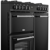 Belling Farmhouse 90DF 90cm Dual Fuel Range Cooker, Black, A Rated