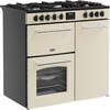Belling Farmhouse 90DF 90cm Dual Fuel Range Cooker, Cream, A Rated
