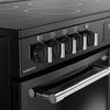 Belling RCA FARMHOUSE 100E B 100cm Ceramic Range Cooker, Black, A Rated