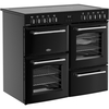 Belling RCA FARMHOUSE 100E B 100cm Ceramic Range Cooker, Black, A Rated