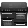 Belling RCA FARMHOUSE 100E B 100cm Ceramic Range Cooker, Black, A Rated
