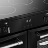 Belling RCA FARMHOUSE 100E B 100cm Ceramic Range Cooker, Black, A Rated