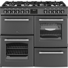 Belling Farmhouse 100DF 100cm Dual Fuel Range Cooker, Grey, A Rated