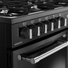 Belling Farmhouse 100DF 100cm Dual Fuel Range Cooker, Black, A Rated