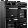 Belling Farmhouse 100DF 100cm Dual Fuel Range Cooker, Black, A Rated