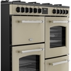 Belling Farmhouse 100DF 100cm Dual Fuel Range Cooker, Cream, A Rated