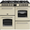 Belling Farmhouse 100DF 100cm Dual Fuel Range Cooker, Cream, A Rated