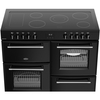 Belling RCA FARMHOUSE 110E B 110cm Ceramic Range Cooker, Black, A Rated