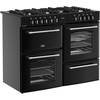 Belling RCA FARMHOUSE 110DF 110cm Dual Fuel Range Cooker, Black, A Rated