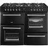 Belling RCA FARMHOUSE 110DF 110cm Dual Fuel Range Cooker, Black, A Rated