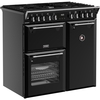 Stoves RCA RICH 90DF BLK 90cm Dual Fuel Range Cooker, Black, A Rated