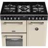 Stoves RCA RICH 90DF CRM 90cm Dual Fuel Range Cooker, Cream, A Rated