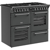 Stoves Richmond 100DF 100cm Dual Fuel Range Cooker, Grey, A Rated