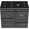 Stoves Richmond 100DF 100cm Dual Fuel Range Cooker, Grey, A Rated