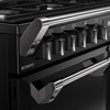 Stoves Richmond 100DF 100cm Dual Fuel Range Cooker, Black, A Rated