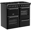 Stoves Richmond 100DF 100cm Dual Fuel Range Cooker, Black, A Rated