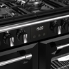 Stoves Richmond 100DF 100cm Dual Fuel Range Cooker, Black, A Rated